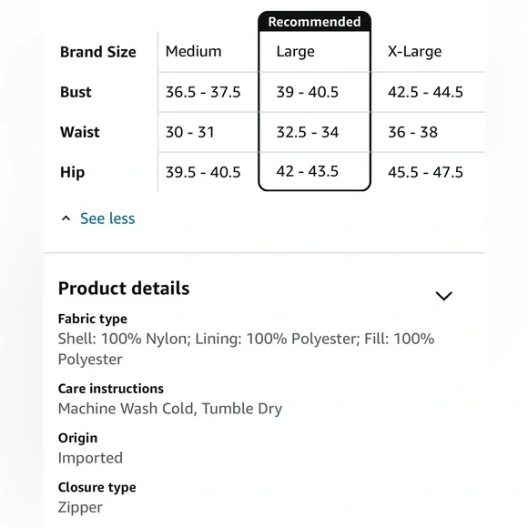 Amazon Essentials red puffer jacket Large - Picture 4 of 11